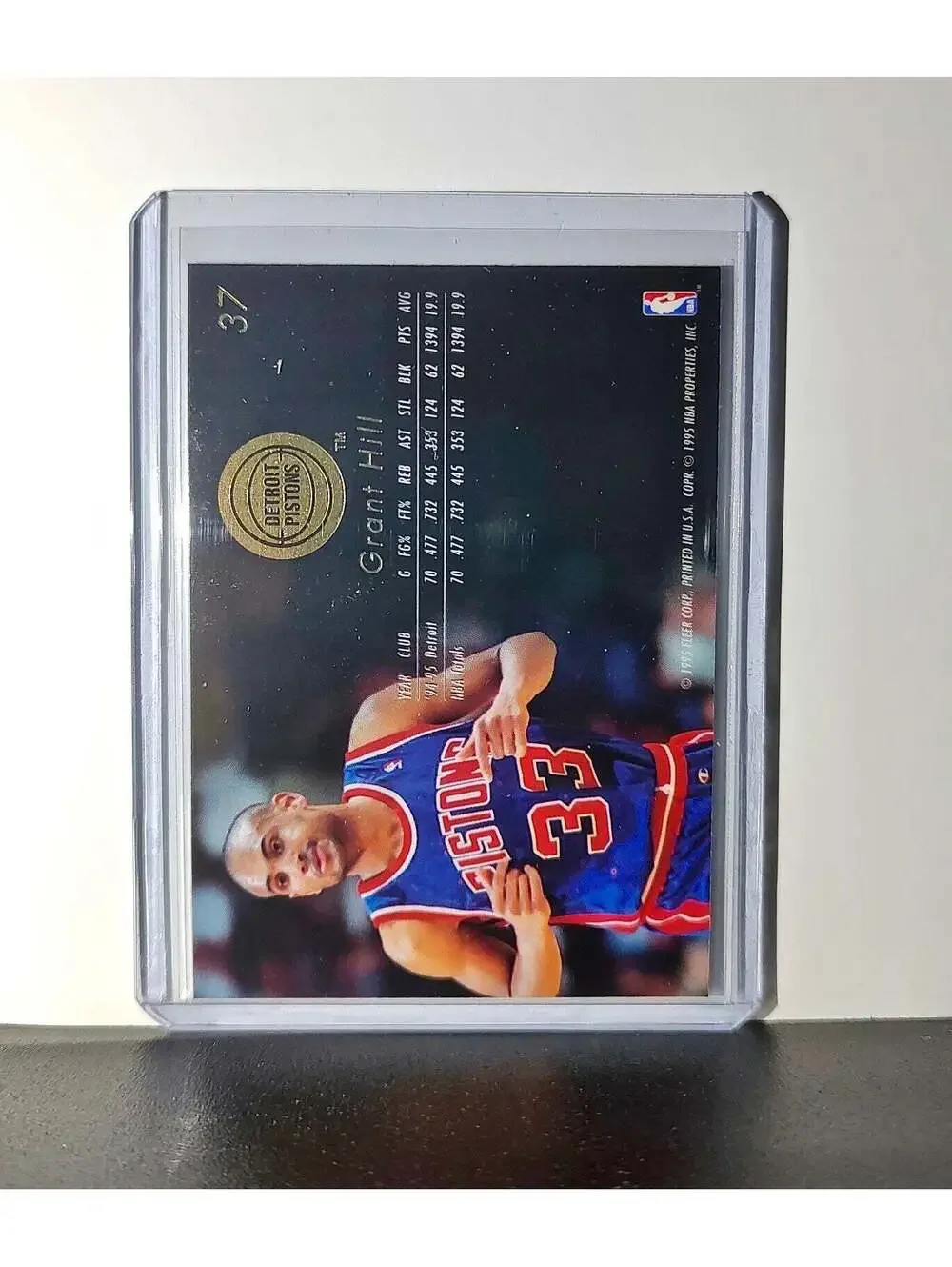 Grant Hill 1995-96 Flair NBA #37 Card Detroit Pistons